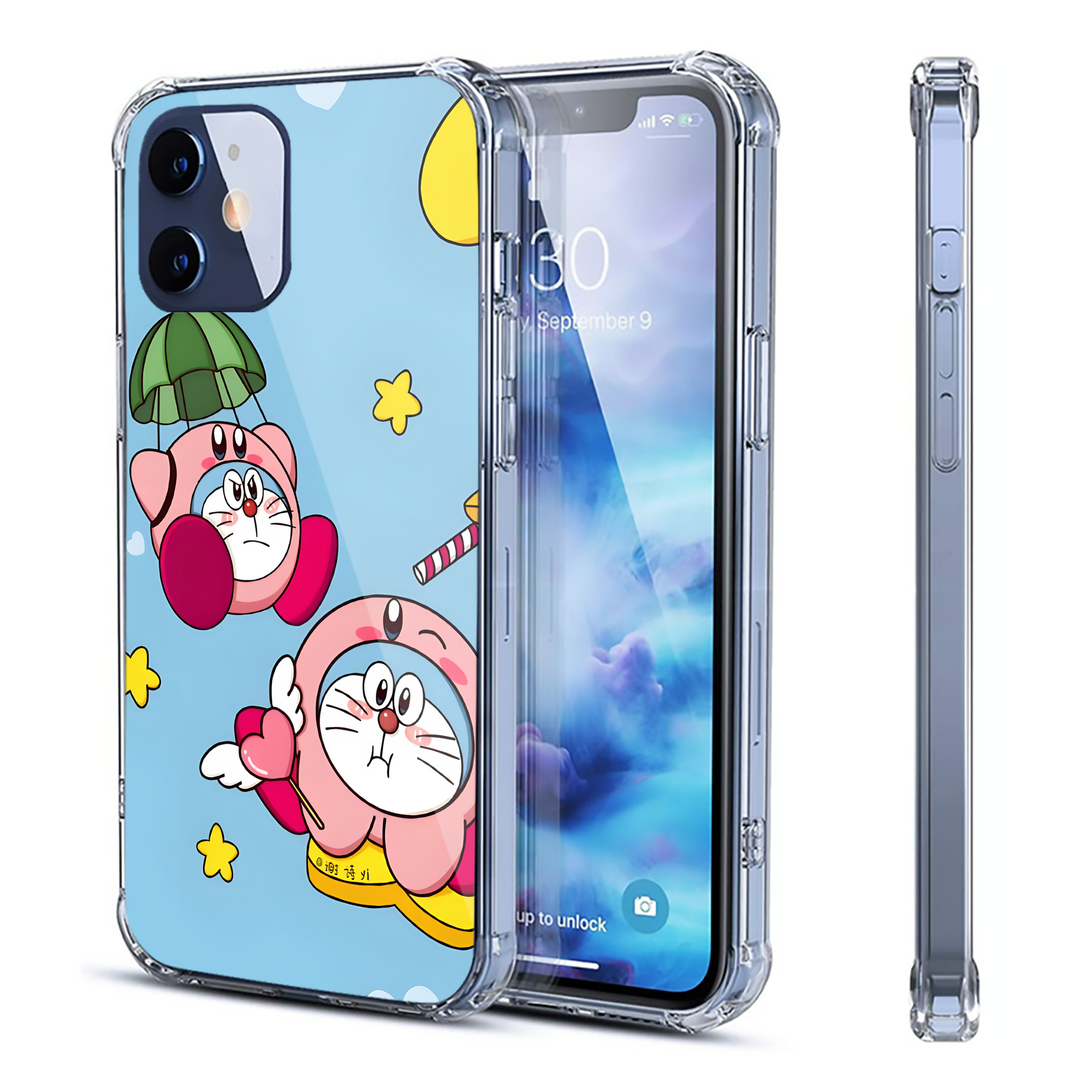 （画像用） ドラえもん Doraemon 【iPhone 12シリーズ対応】透明スマホケース（クリアソフトケース）